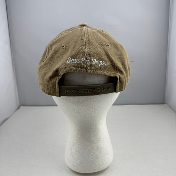 Bass Pro Shops Adjustable Hat Cap Khaki Green Fishing Outdoors - Picture 4 of 6